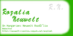 rozalia neuwelt business card